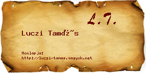 Luczi Tamás névjegykártya